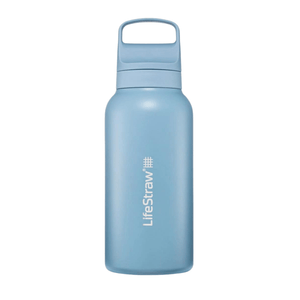 LifeStraw Water Bottle 1 L / Icelandic Blue Go 2.0 Stainless Steel Water Filter Bottle LGV41SBLWW