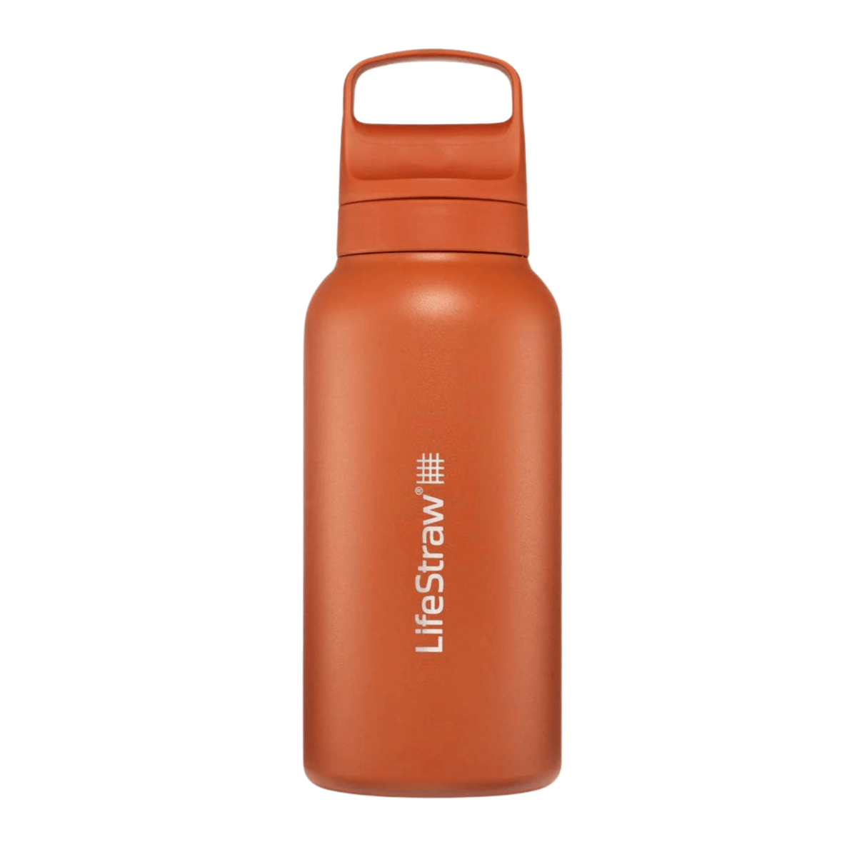 LifeStraw Water Bottle 1 L / Kyoto Orange Go 2.0 Stainless Steel Water Filter Bottle LGV41SORWW