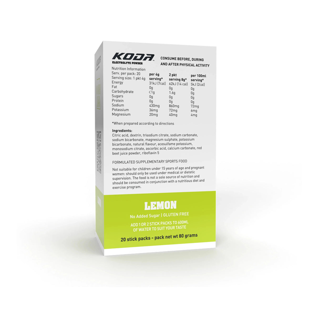 Koda Electrolyte Powders Koda Electrolyte Sticks