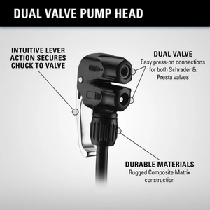 Lezyne Bicycle Pump Dual Valve Pump Head LZ1DUALV104